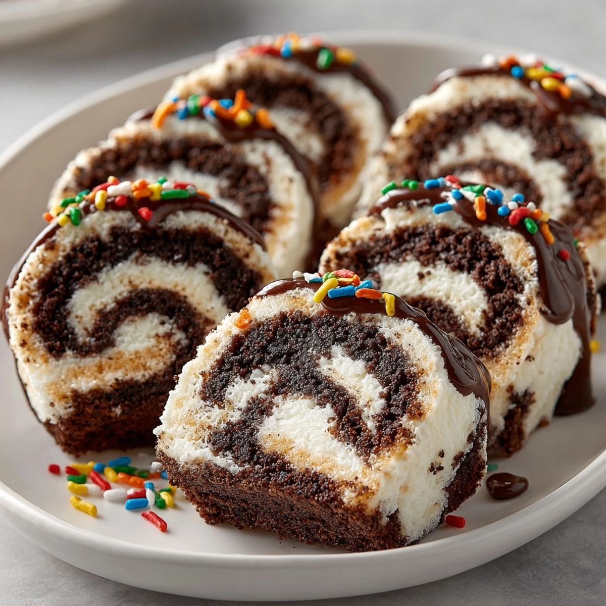 Homemade Oreo Sushi Rolls, a fun no-bake dessert with creamy filling.