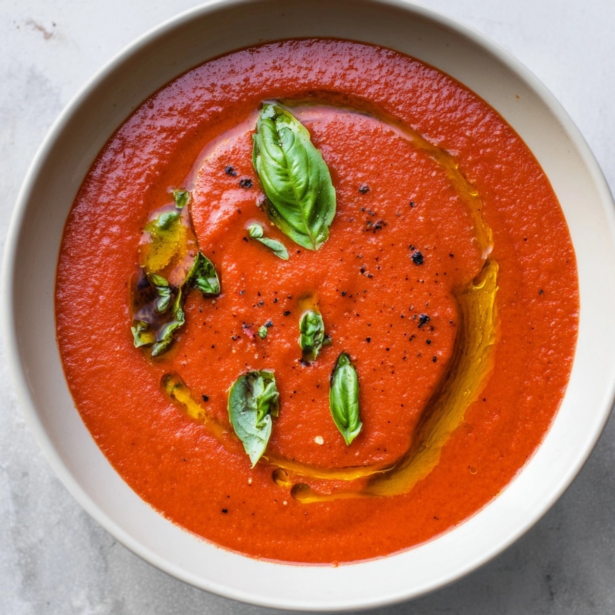 Creamy Tomato Basil Soup: Simple steps for a flavorful lunch or dinner, easily customizable.