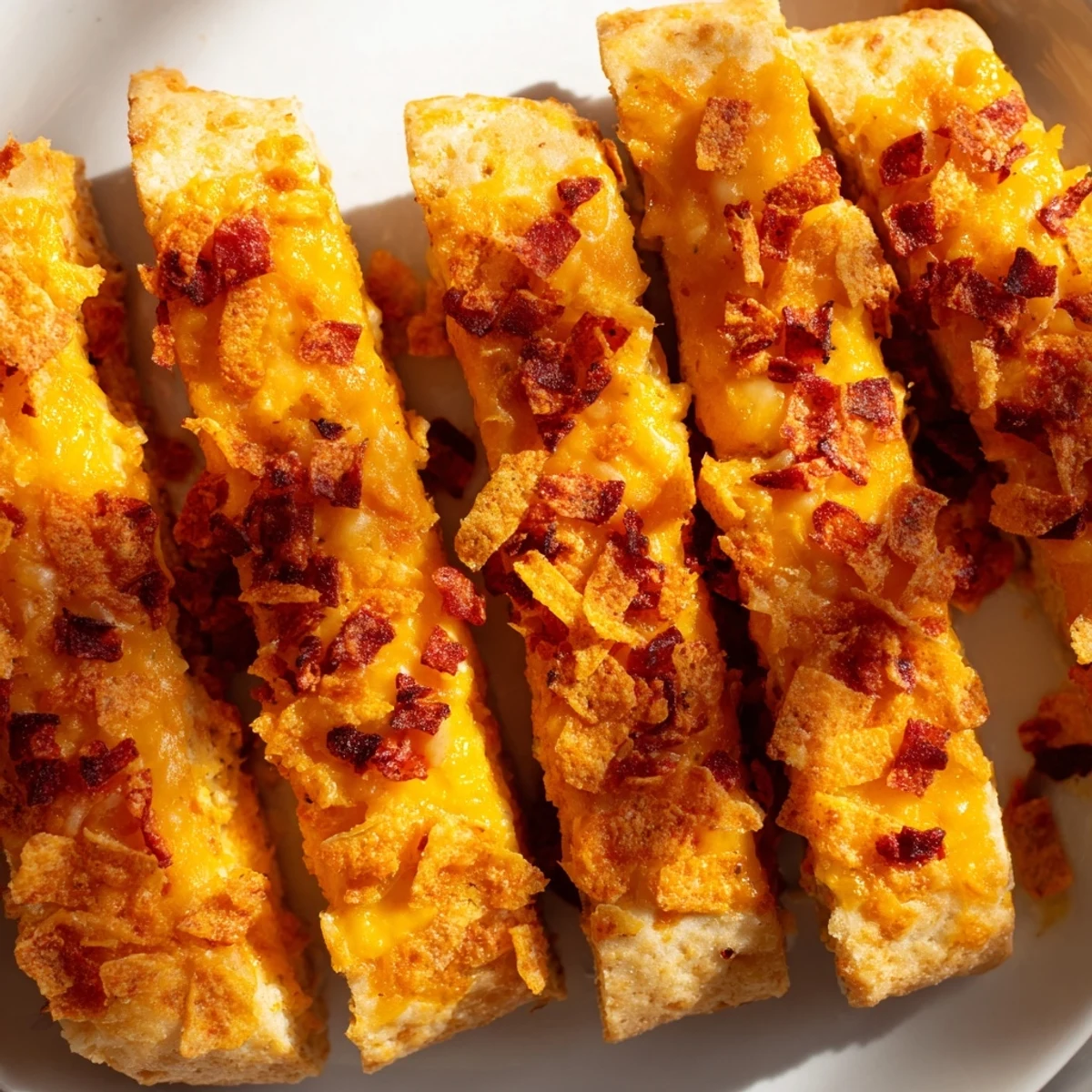 Freshly baked Flamin Hot Cheddar Biscuit Sticks spread aroma, ideal for parties or appetizers.  