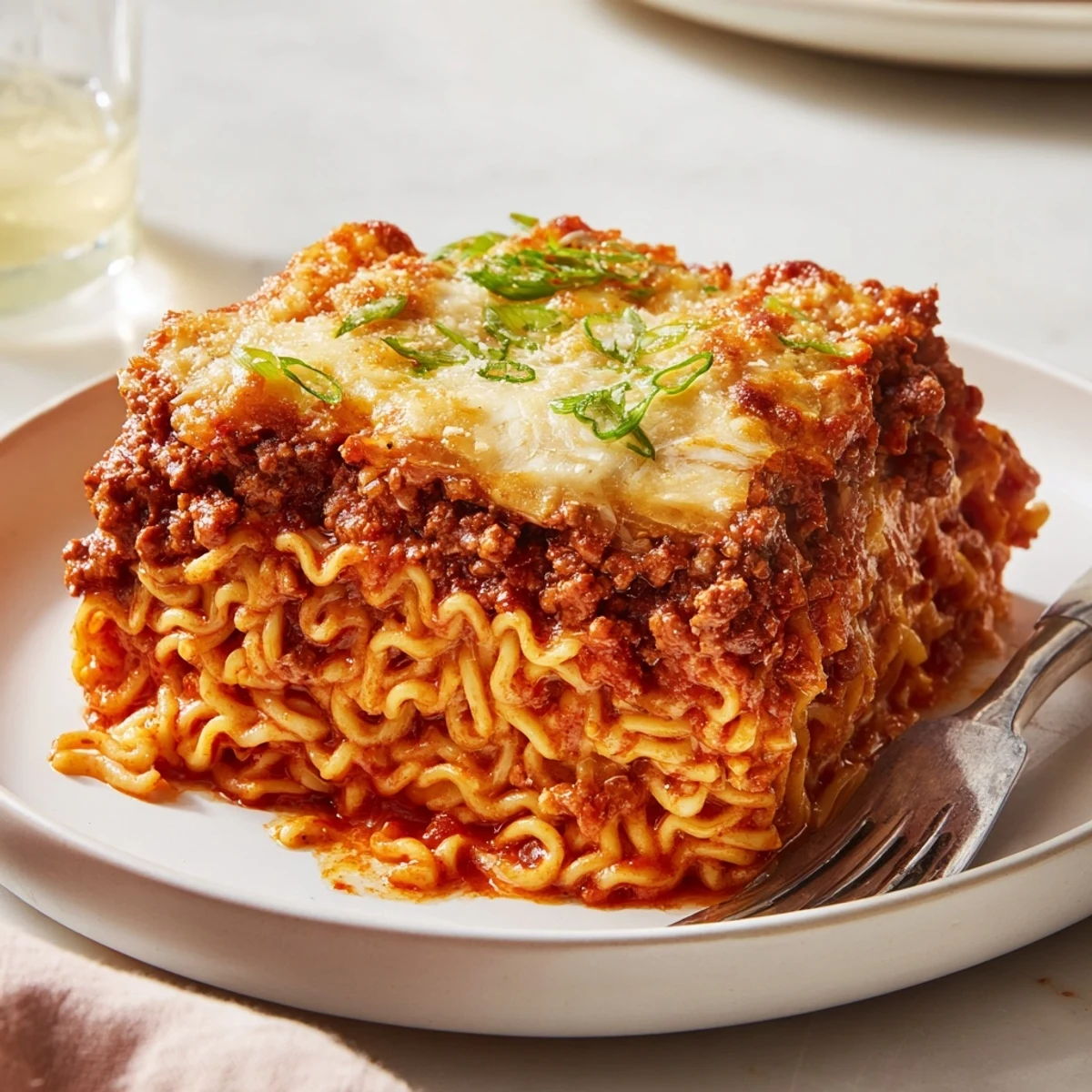 Spicy Ramen Lasagna Fusion