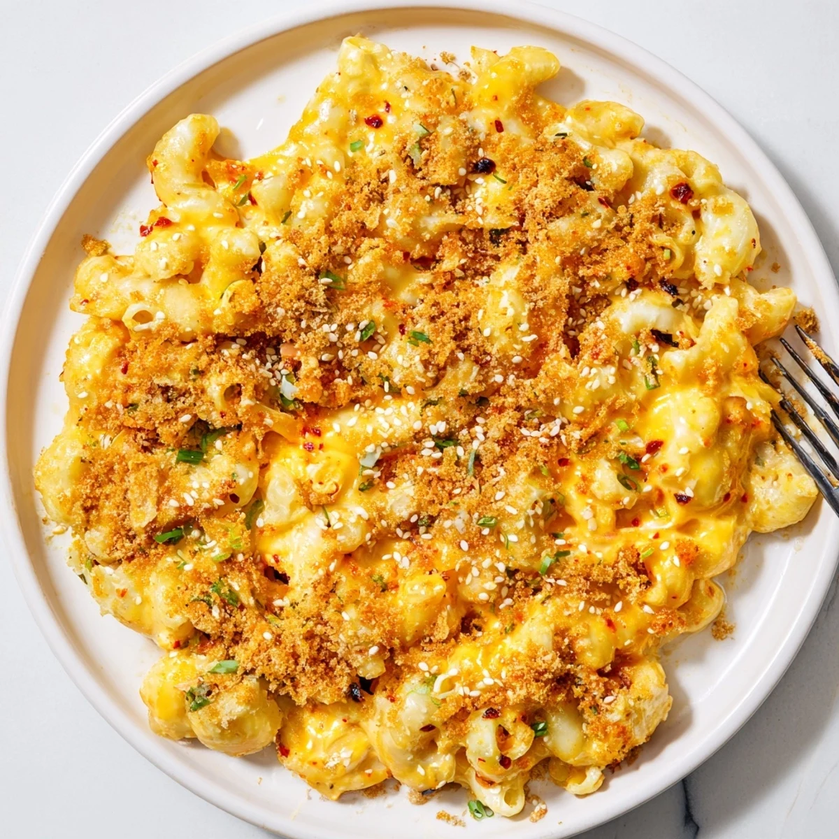 Spicy Kimchi Mac Cheese