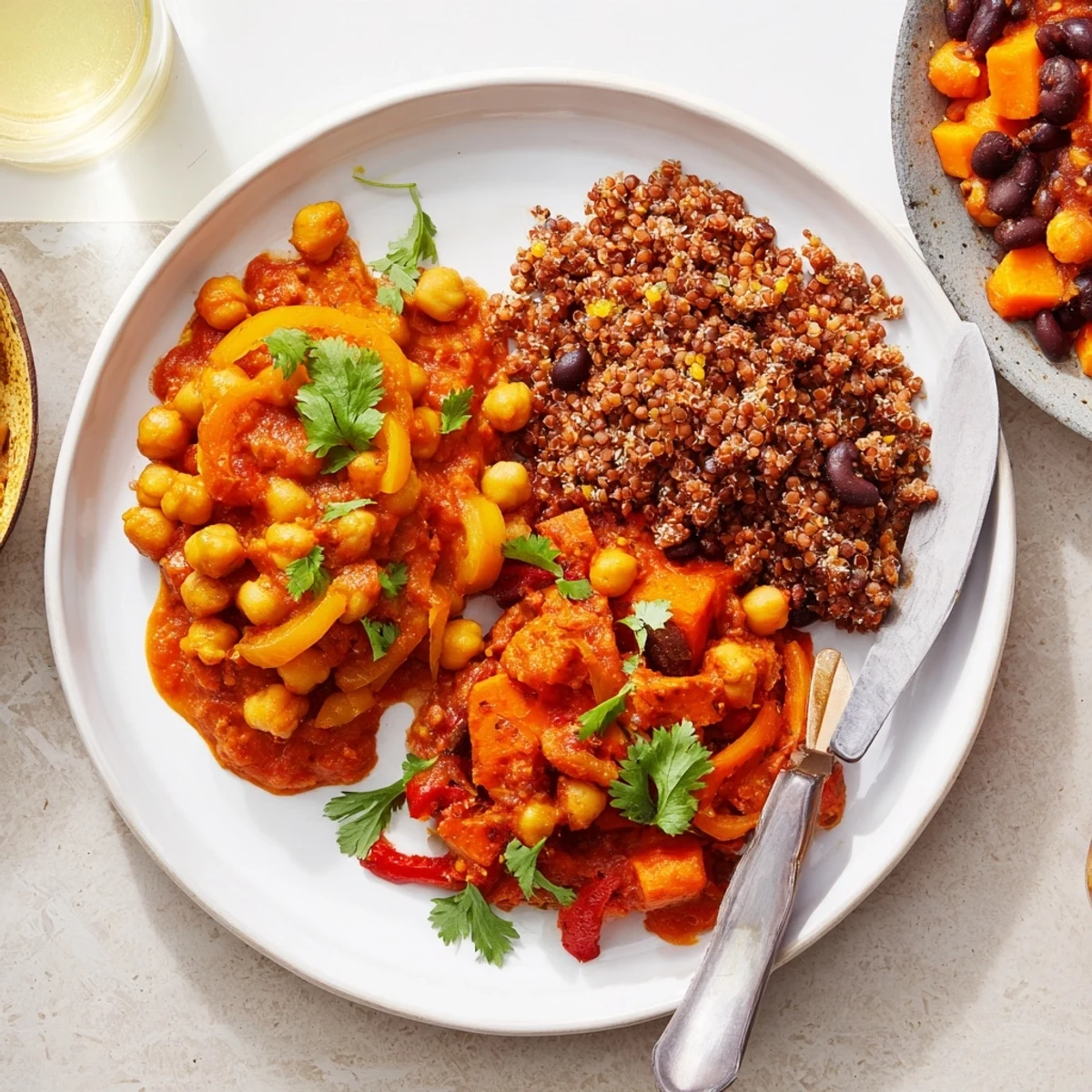 Vibrant single-pan global curries featuring Indian, Thai, and Caribbean flavors.