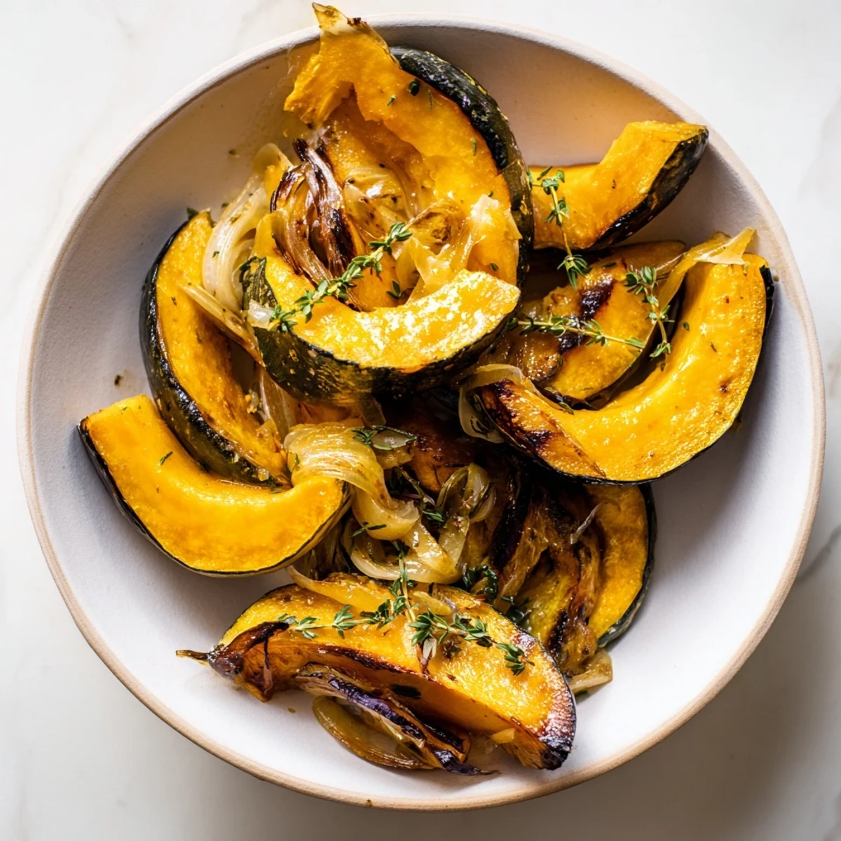 Golden-brown Caramelized Onion Gruyere Squash, a vegetarian delight, ready for a comforting meal.