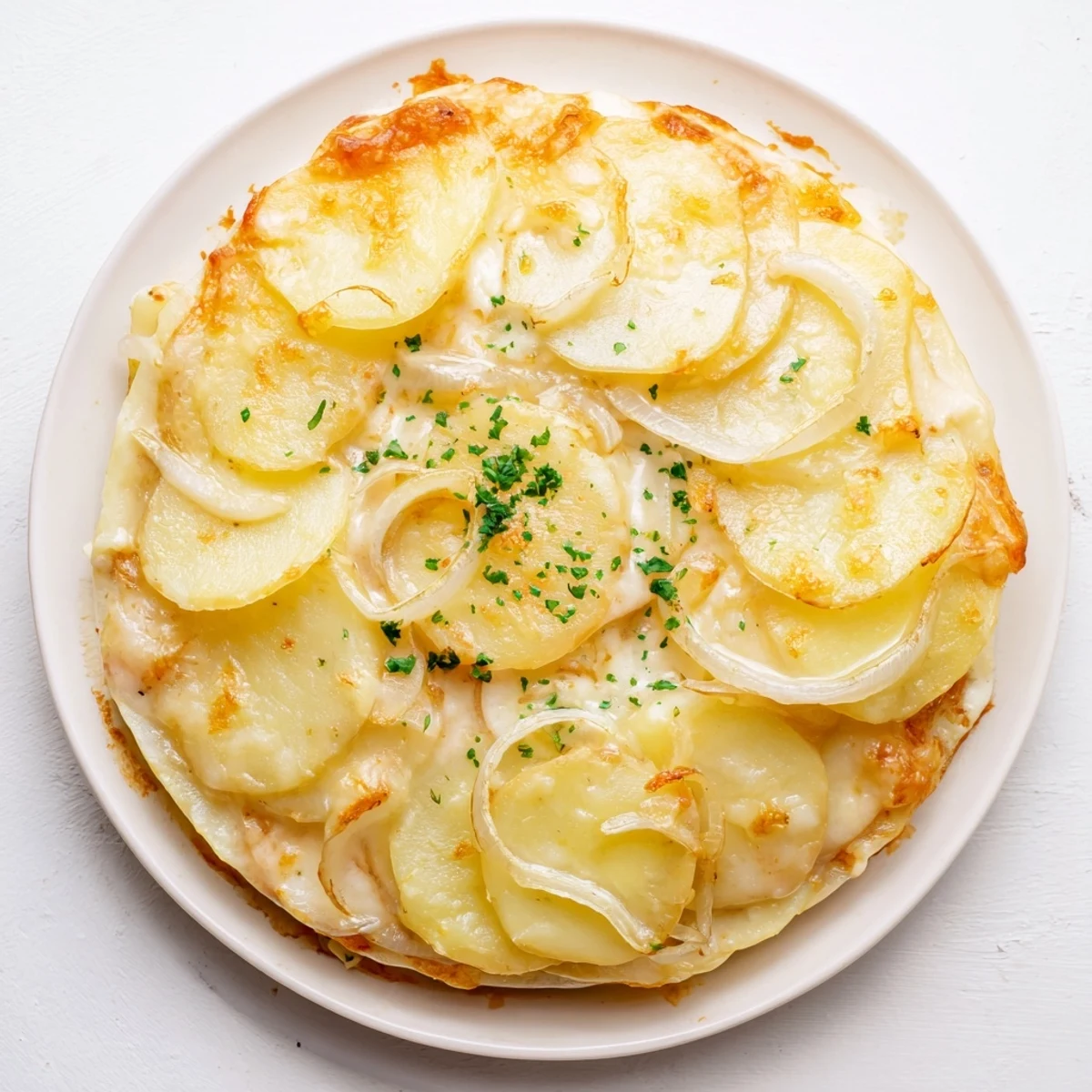 Creamy layers of potatoes and cheese create the flavor inside this inviting Budget-Friendly Potato Layer Bake.