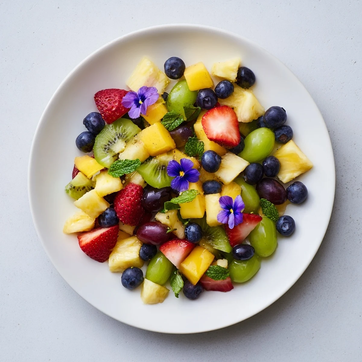 Vibrant Festive Bow Fruit Medley, a colorful mix of seasonal fruit, ready to serve and enjoy.