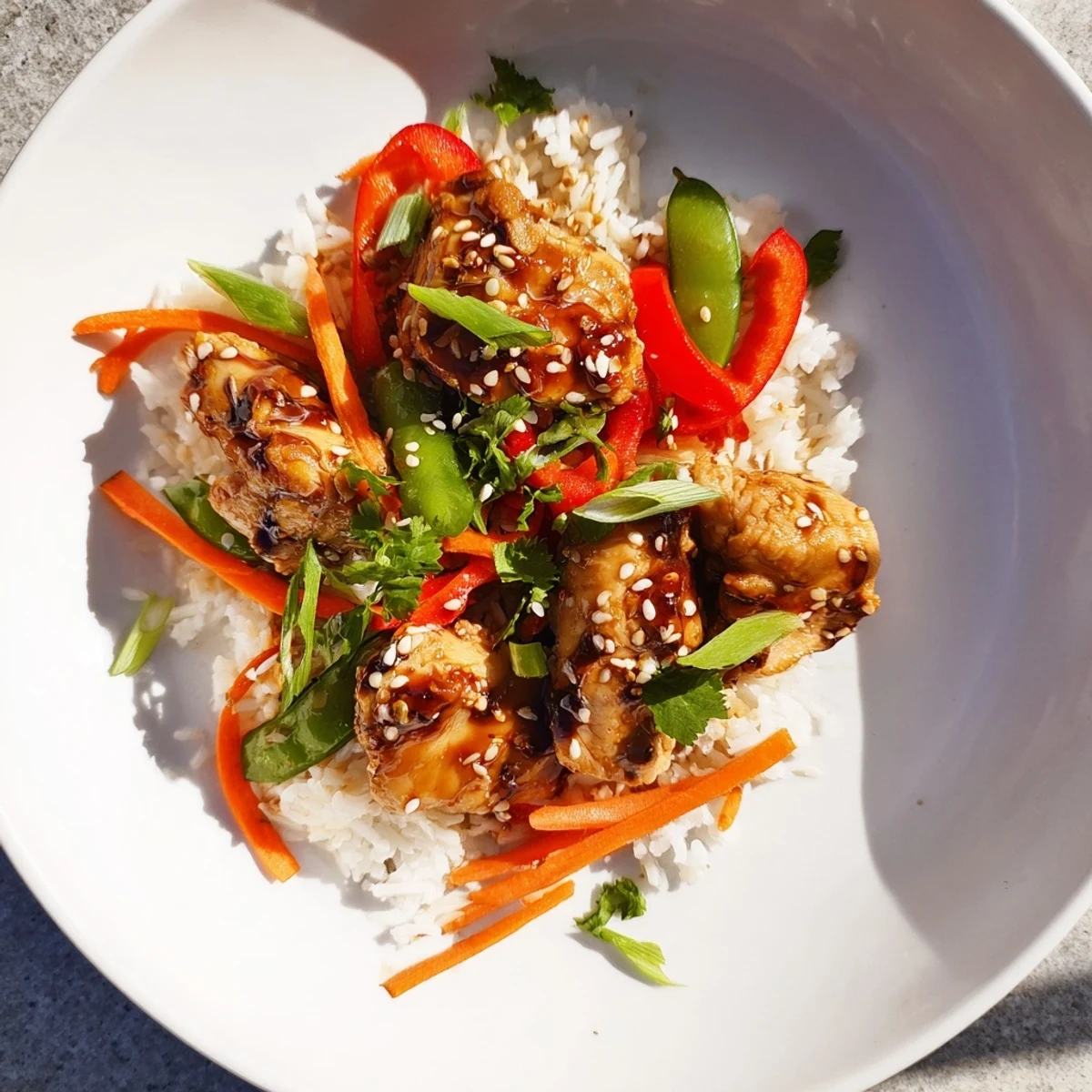 Sesame Ginger Asian Chicken Bowl