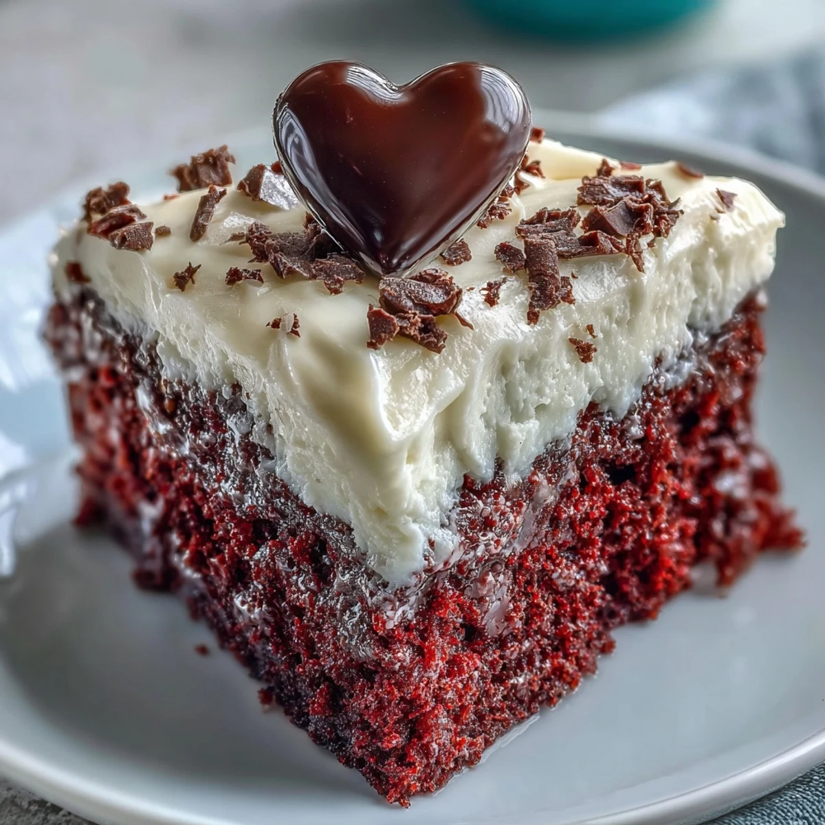Perfectly sliced Betty Boop heart cake reveals a soft red crumb and tangy cream cheese frosting inside. 