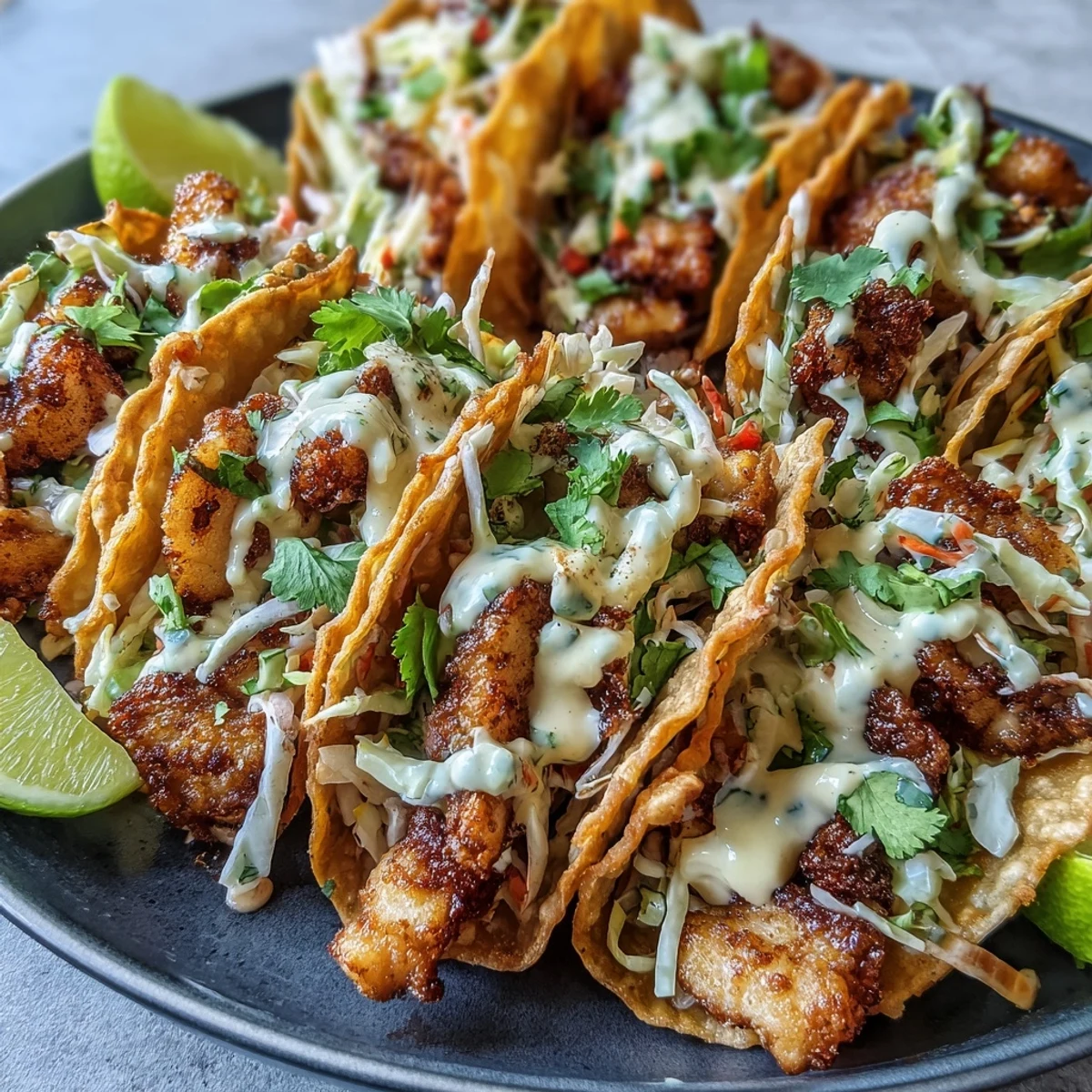 Crispy Chicken Wonton Tacos are plated with vibrant red cabbage and carrots, highlighting the smoky spices and textures.