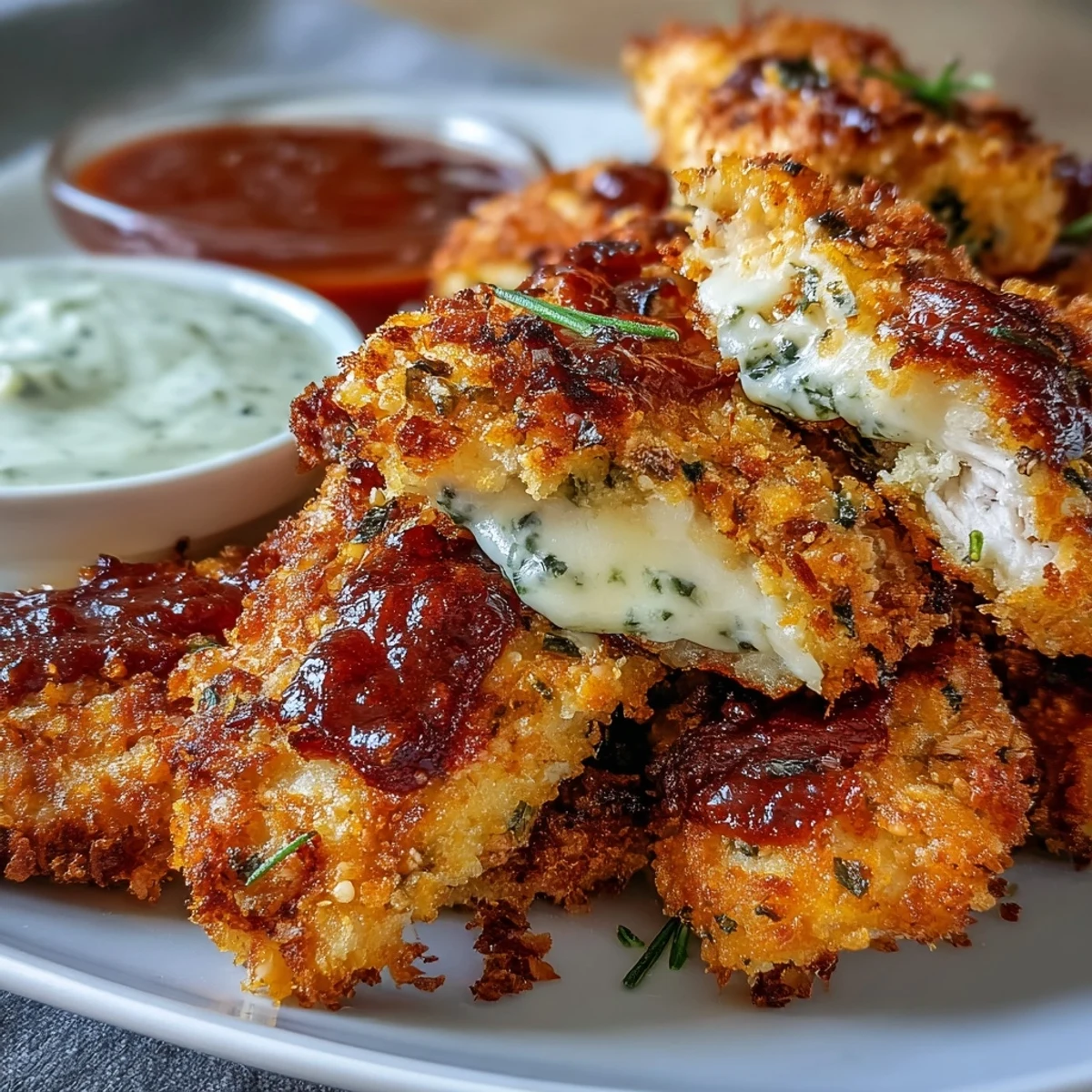Freshly baked Crispy Baked Chicken Parmesan Fries served alongside a vibrant salad, showcasing the golden panko and Parmesan crust.