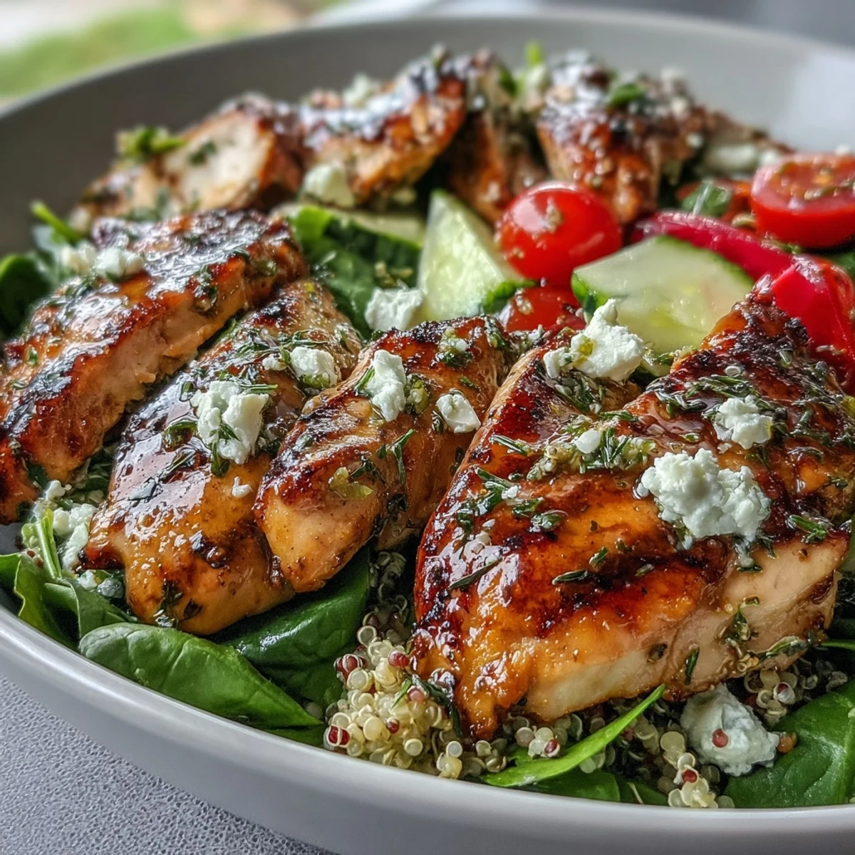 Lemon Herb Grilled Chicken Salad