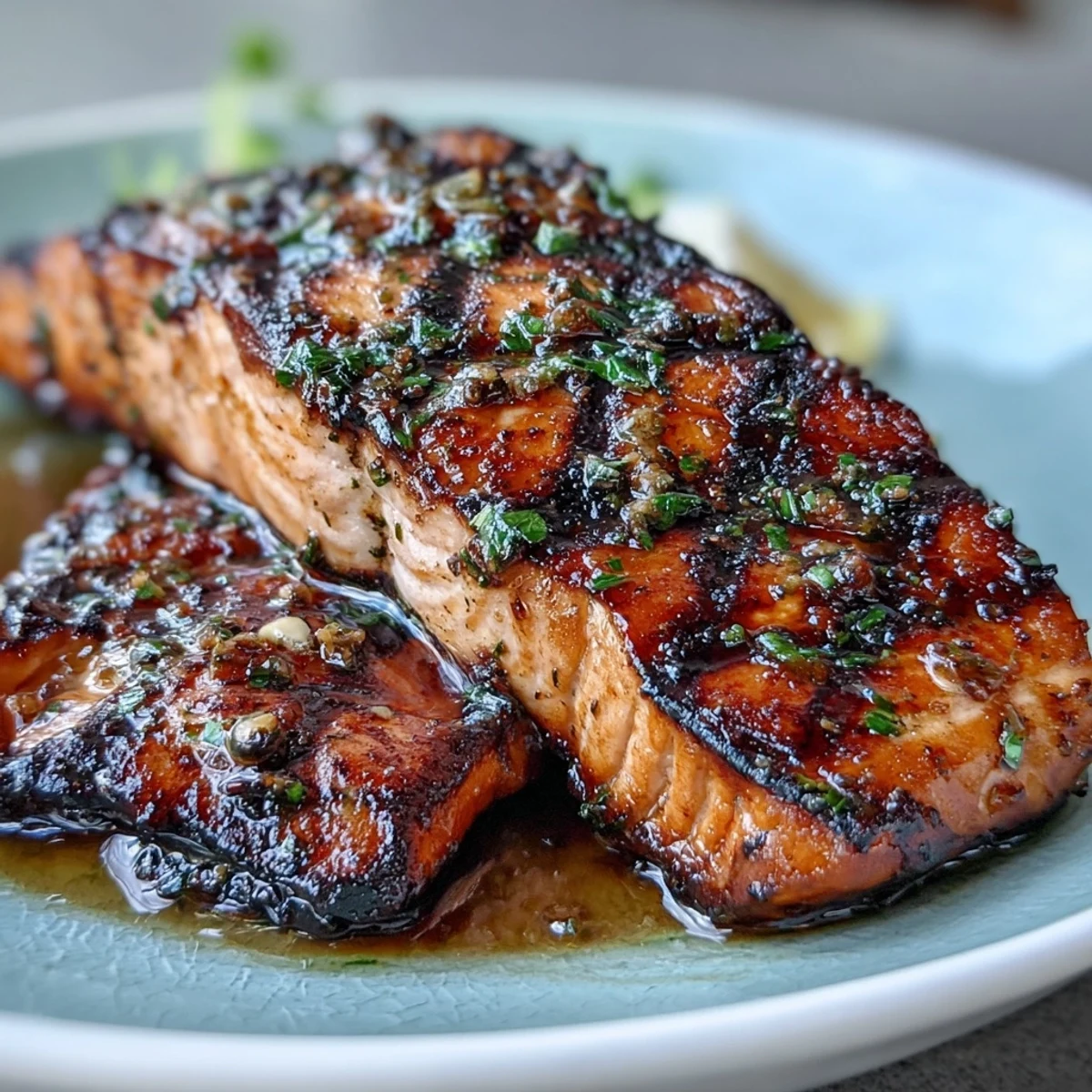 Grilled salmon power bowl with quinoa, avocado, and citrus dressing, packed with fresh greens and vibrant toppings.  