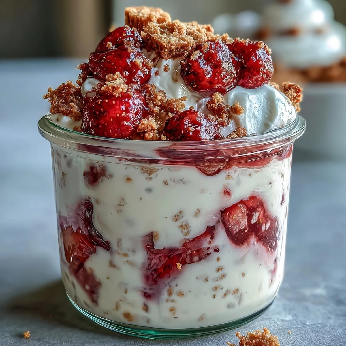 Strawberry Shortcake Overnight Oats
