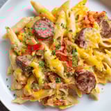 Smoked Sausage Cheddar Bake