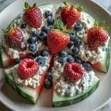 Colorful 4th of July Watermelon Pizza, a refreshing summer dessert for gatherings.