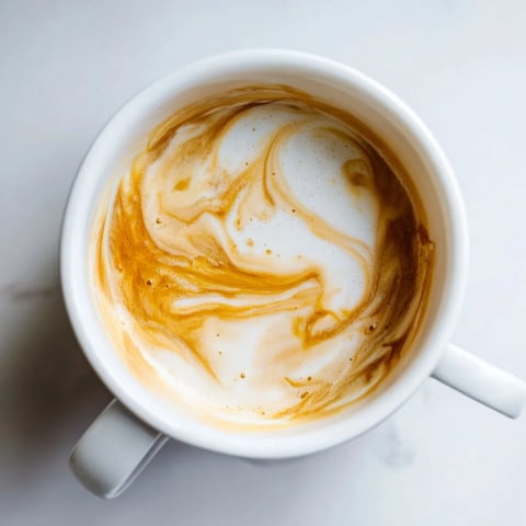 Creamy Onion Latte topped with frothy milk and caramelized onion essence.  