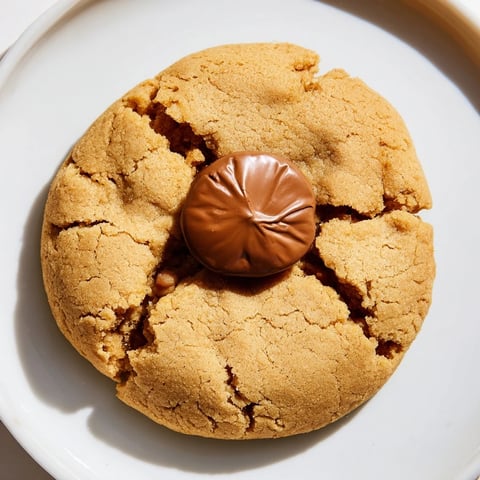 Warm, golden 3-Ingredient Peanut Butter Blossoms, perfectly soft with a melting chocolate kiss on top.