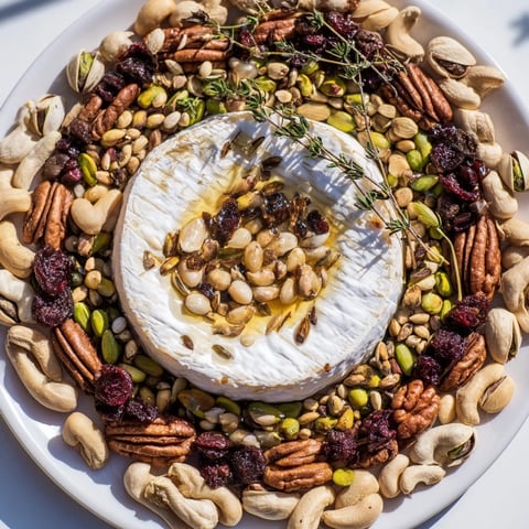 A beautiful "The Labyrinth" appetizer shows a winding path of nuts leading to creamy cheese.