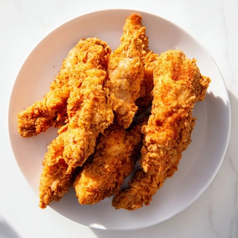 Golden, crispy buttermilk fried chicken tenders, perfect for dipping in your favorite sauces.