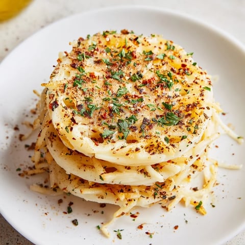 Golden-brown Crispy Rice Cake Cheese Stacks, oozing cheese and perfectly baked for a quick snack.