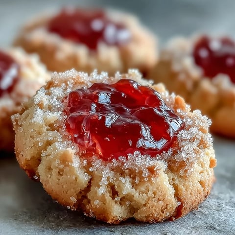 Golden Guava Jam Thumbprint Cookies resting on a wire rack, their buttery crumbs and vibrant pink jam filling visible, ready to serve with tea.