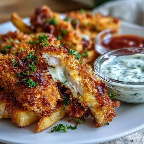 Golden-brown Crispy Baked Chicken Parmesan Fries arranged on a platter with zesty marinara and creamy ranch dips for dipping.