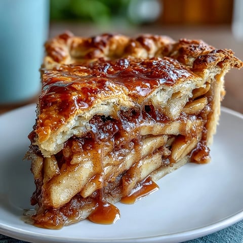A golden, flaky cardamom apple pie with spiced apple filling and buttery crust, perfect for fall dessert.