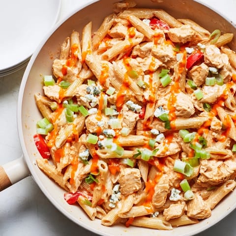 Buffalo Chicken Pasta Skillet