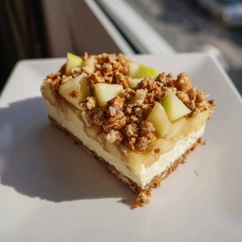 Apple Crisp Cheesecake Bars #249