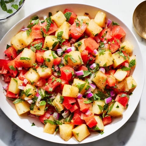 Simple Cucumber and Dill Chopped Salad: a colorful, fresh salad with cucumber, fragrant dill, and lemon dressing.