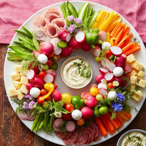 Spring Wreath Appetizer Platter #287