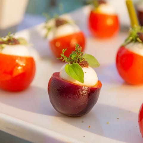 Red Green Caprese Skewers