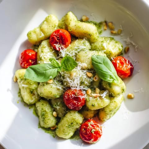 Crispy Gnocchi with Pesto