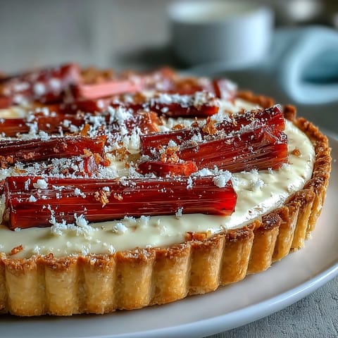 A close-up slice reveals the buttery tart crust and smooth custard filling.  