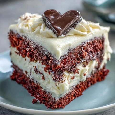 Vibrant red heart cake topped with a dark chocolate Betty Boop silhouette and swirls of creamy frosting. 