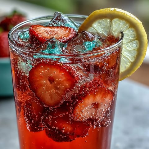 Strawberry Lemonade Sparkling Drink