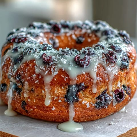 Homemade blueberry protein bagels with lemon glaze, soft and chewy with juicy berries and a zesty citrus drizzle for a protein-packed breakfast.