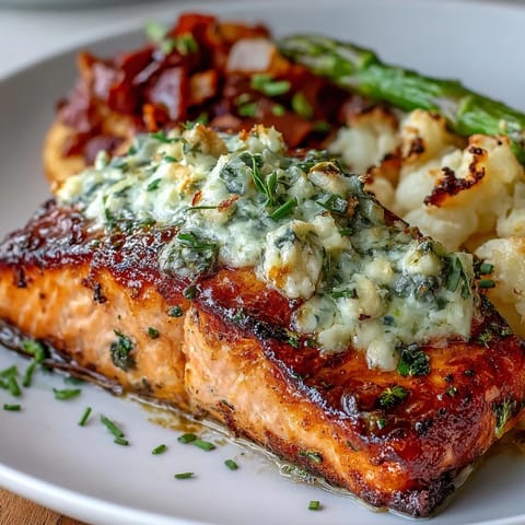 Garlic Butter Salmon with Asparagus, roasted to perfection with tender salmon and crisp asparagus in a fragrant garlic butter sauce.