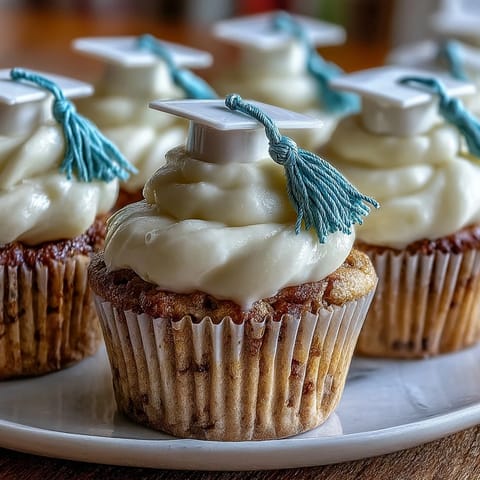 Graduation Cupcakes Fondant Caps