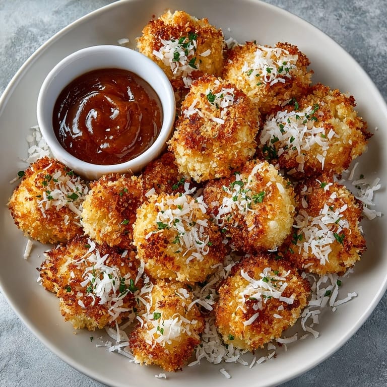 Enjoy these savory Crispy Coconut Cauliflower Bites, a veggie appetizer ready in under an hour.