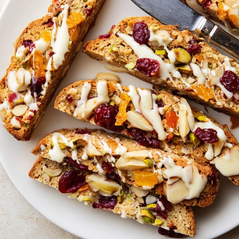 Deliciously spiced Festive Christmas Biscotti paired with coffee for holiday joy.  