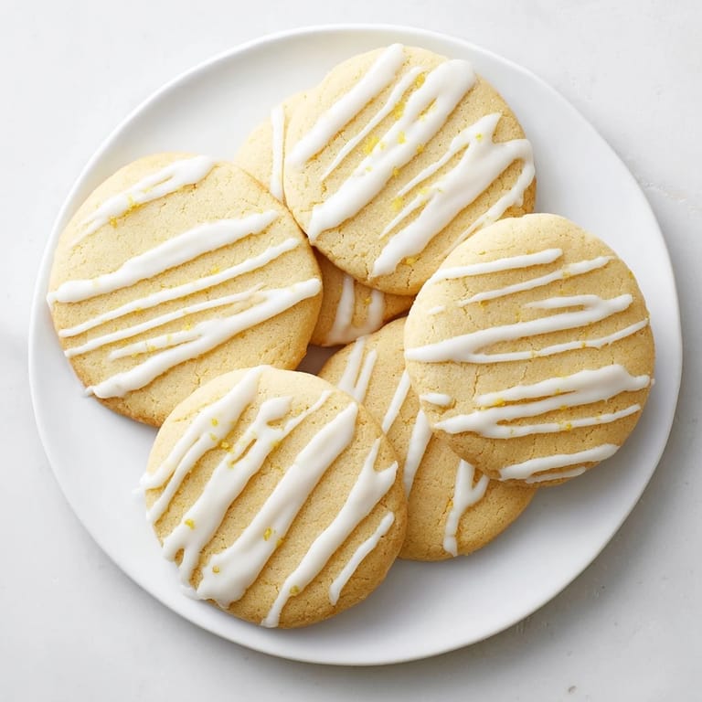 Sweet, buttery Holiday Cookies with Icing Drizzle, offering a delightful bite for any holiday celebration.