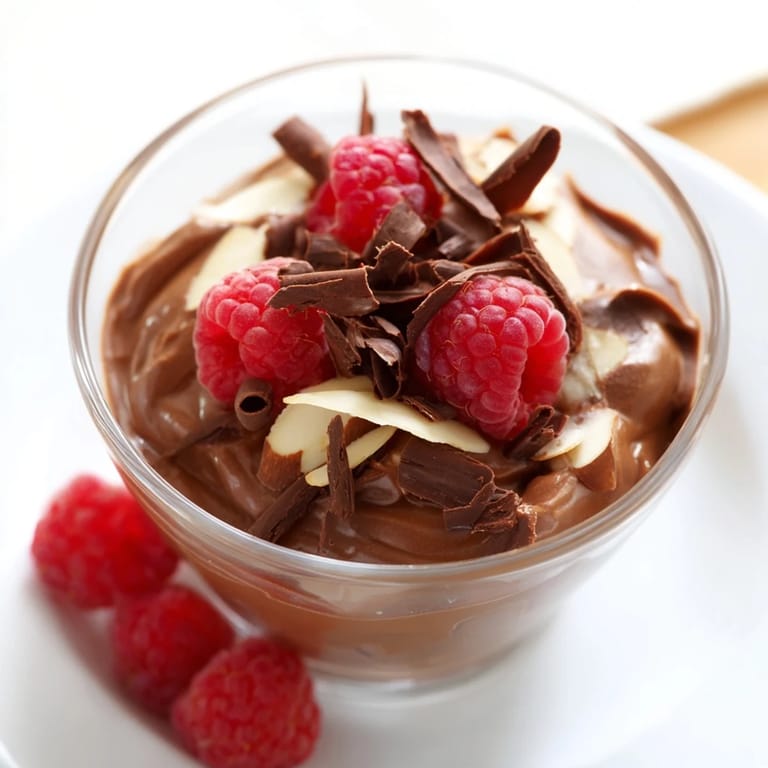 A close-up of a dark, decadent Chocolate Avocado Mousse, ready to be enjoyed with a spoon.