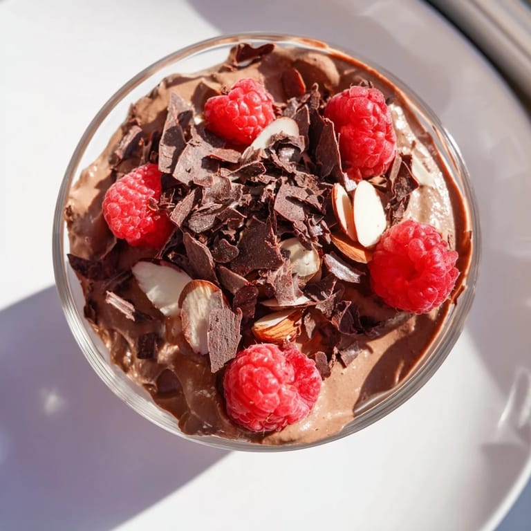 Rich, chocolatey Chocolate Avocado Mousse swirled into elegant serving glasses, perfect for a treat!