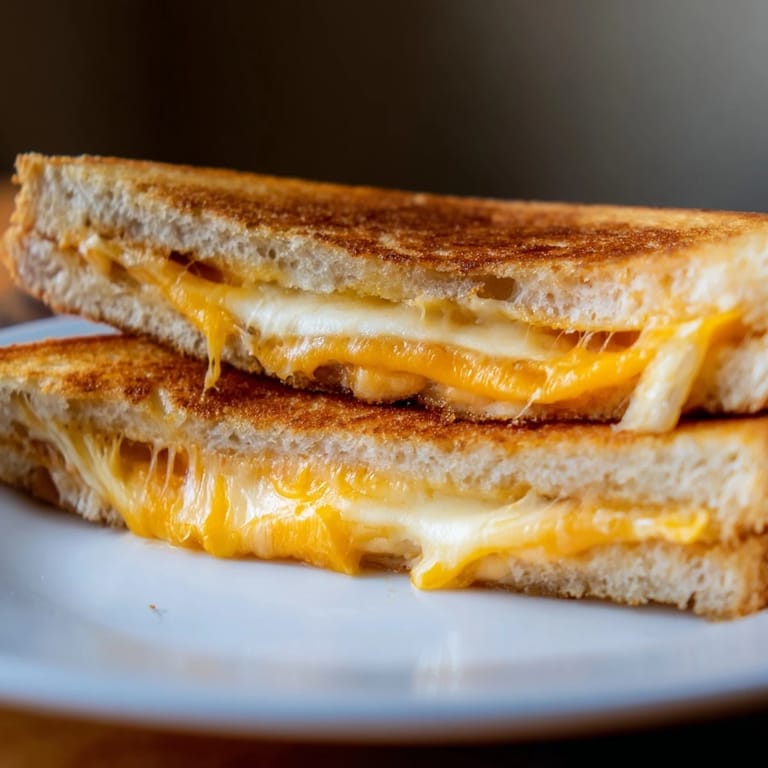 Serve the Triple Cheese Sourdough Grilled Cheese alongside a warm bowl of tomato soup for the ultimate comforting meal.