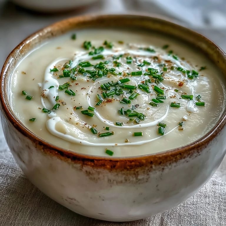 Creamy celery root bisque photo showing a comforting, hearty bowl of goodness.