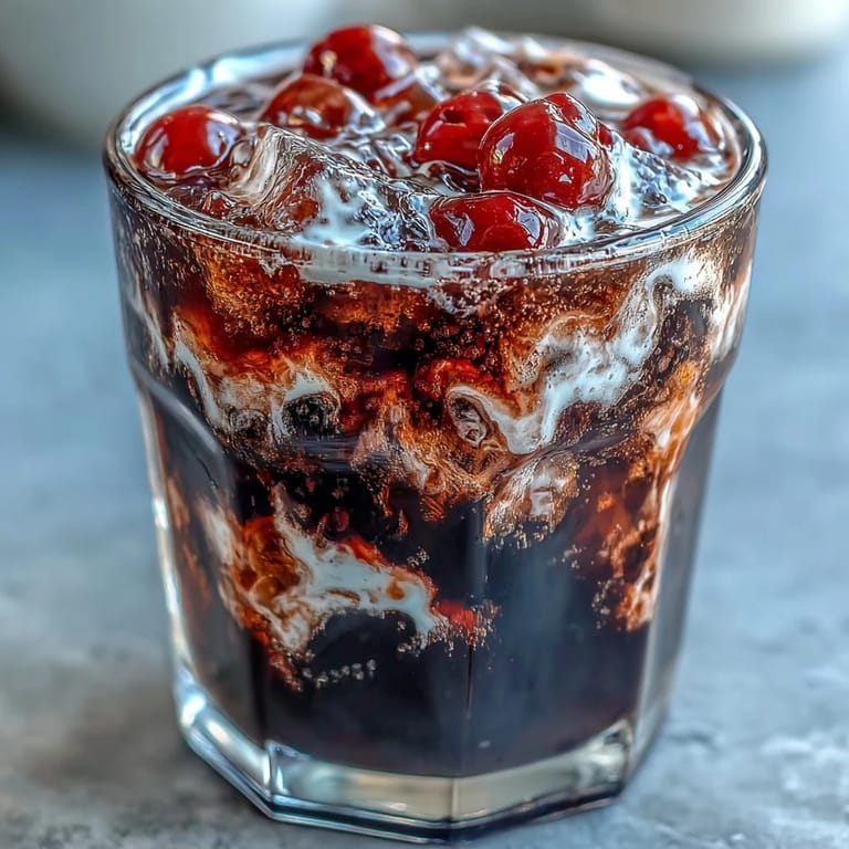 Creamy coconut swirls through bubbly Dr Pepper in this refreshing, indulgent American beverage.