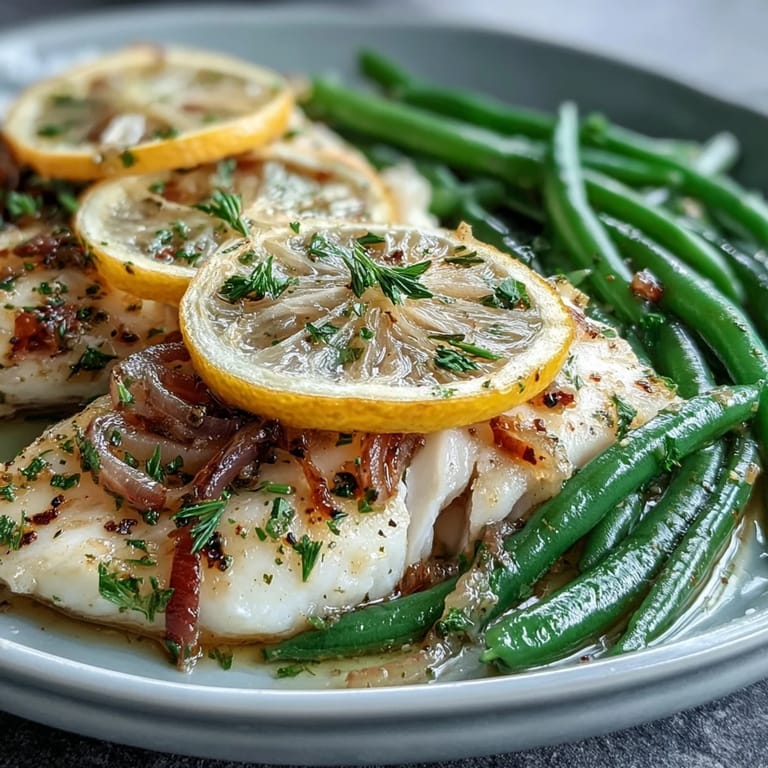 Healthy tilapia and green bean foil packets with fresh lemon and garlic, perfect for quick weeknight dinners.