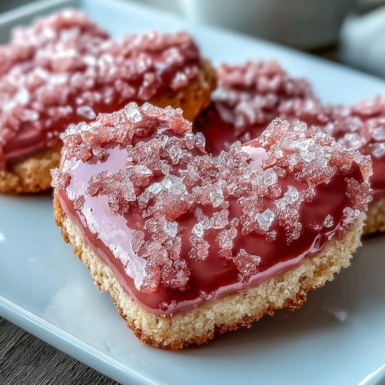 Festive strawberry sugar cookies topped with smooth royal icing, featuring vibrant red and pink hues for a sweet Valentine's treat.