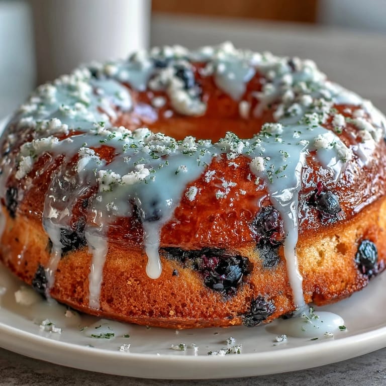Golden baked blueberry protein bagels topped with tangy lemon glaze, bursting with fresh berries and a boost of vanilla protein for a satisfying morning treat.