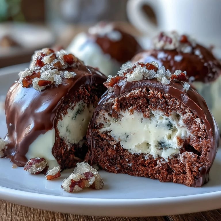 Creamy carrot cake truffles coated in smooth white chocolate and cream cheese, topped with chopped nuts for crunch.